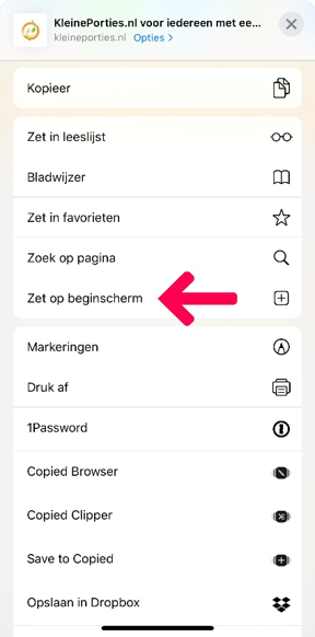 Stap2 App toevoegen op iPhone