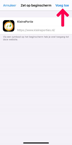 Stap3 App toevoegen op iPhone